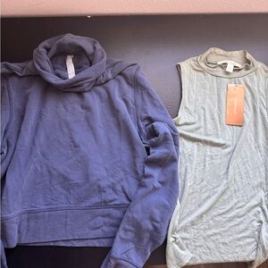 Athleta Blue Turtleneck Sweater